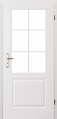 0186 TE Elegance Classic CL2, Wei�lack mit Karnieskante, unten eingepr�gte Kassette, oben LA mit Sprossenrahmen SP4